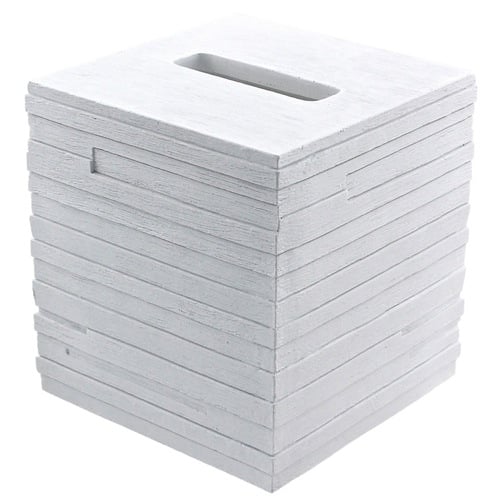 White Free Standing Tissue Box Cover Gedy QU02-02